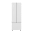thumbnail image 5 of Nmkwnr Wood Wardrobe with 4 Shelves, 3 Door Tall Storage Cabinet for Bedroom, Living Room, Entryway, White, 5 of 9