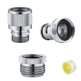 thumbnail image 1 of ZESE Quick Connect Sink Faucet Adapter, Shower/Garden Hose Connector, Chrome, 1 of 4