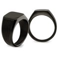 thumbnail image 3 of Mens Black Plated Polished Stainless Steel Signet Ring, 3 of 4