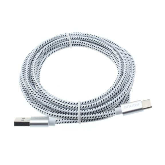 Compatible With G7 G8 ThinQ - Braided White 10ft Long Type-C Cable Rapid Charge USB Wire Sync Y4Z for LG G8 ThinQ, G7 ThinQ