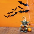 thumbnail image 3 of Pudcoco Ornements en Résine Citrouille Vampire Fantôme Effrayant Décorations d'Halloween Intérieur avec Lumière LED, 3 of 7