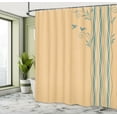 thumbnail image 4 of Ambesonne Nature Shower Curtain, Abstract Wavy Swirl Tree Art, 69"Wx70"L, Peach, 4 of 4