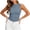 Light Blue, variant on Women's Boat Neck Sleeveless Tank Top, Bodyform Ruched Side Casual Summer Blouse, Slim Fit Crew Neck Cami, S-3XL