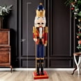 thumbnail image 3 of Kurt S. Adler F2330 36 in. Wooden Red & Blue King Nutcracker, 3 of 6