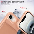 thumbnail image 2 of Allytechgroup Wallet Case for iPhone 16e, PU Leather Hard PC Back Cover Shockproof Kickstand Bumper Anti-Slip Magnetic Closure Case Cover for Women Men, Rosegold, 2 of 6