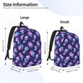 thumbnail image 2 of Rateoe Skull starry sky flower leaf Pattern Durable Canvas Backpack for Men & Women – Stylish & Lightweight – Adjustable Straps, Multiple Pockets – Fits 15-17 Inch LaptopsSmall, 2 of 5