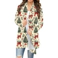 thumbnail image 2 of Heisall Womens Cardigan Long Sleeve Christmas Print Fall Winter Comfortable Casual Fashion, 2 of 7