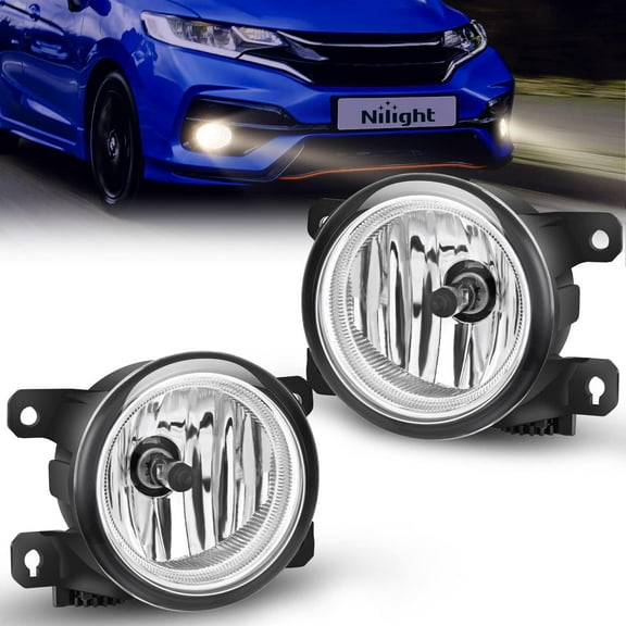 Nilight Fog Lights Assembly Compatible with Honda Civic Sedan Fog Light Assembly 2013-2021 Honda Civic 2015-2020 Honda Fit 2019-2020 Honda HR-V, 2 Years Warranty