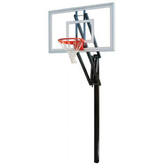 First Team Vector Select Steel-Acrylic In Ground Adjustable Basketball System, Columbia Blue