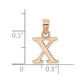 thumbnail image 4 of Auriga 14k Rose Gold Block Letter X Initial Pendant for Women, 4 of 5