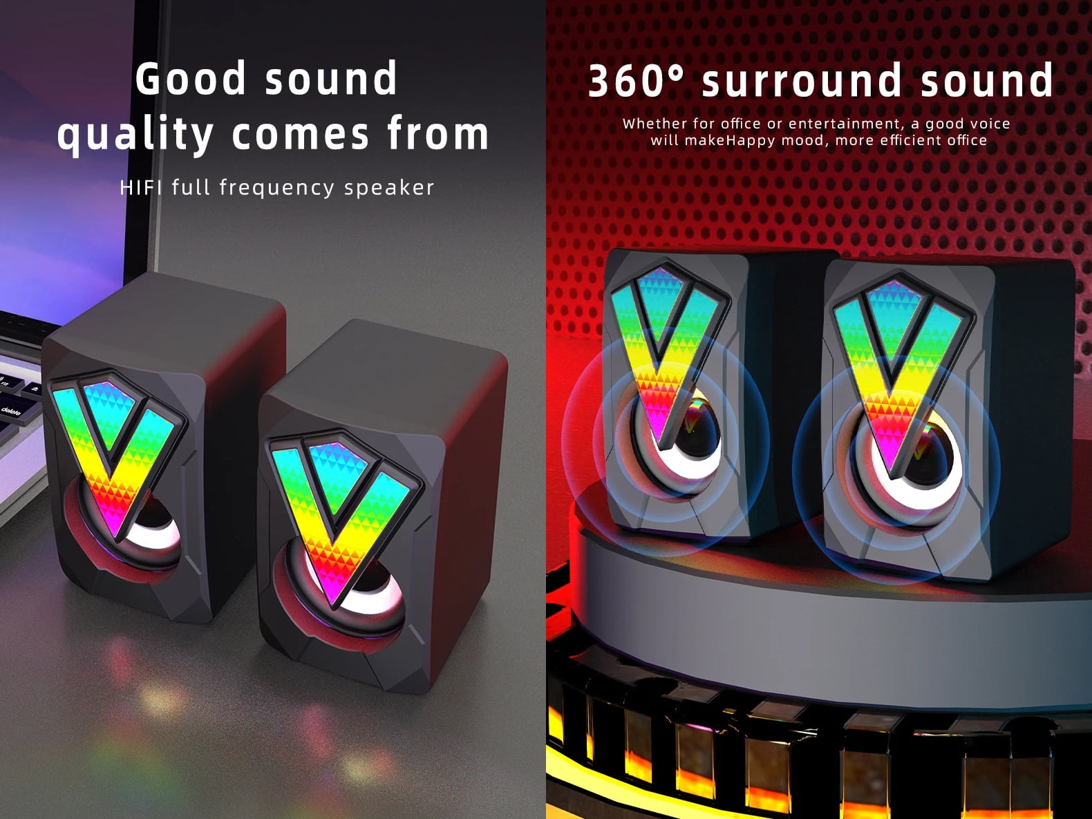 Computer Speaker For PC Laptop Desktop Bluetooth Portable Sound Box Music Wireless Wire USB Mini Column Acoustics