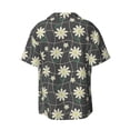 thumbnail image 2 of Xecao offers the Daisies Flowers for Men's Casual Short-sleeved Shirt, a button-up collared shirt with a pocket, perfect for beach vacations and yacht travel in the X-Large size., 2 of 7