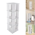 thumbnail image 5 of 360 Revolving Bookshelf White Bookcase Storage Shelf Freestanding Display Rack, 5 of 17
