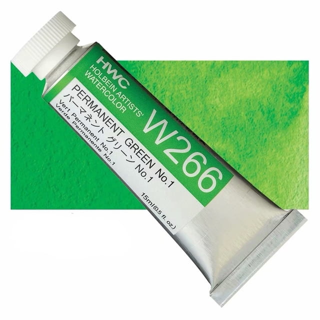 Holbein Acuarelas Profesionales para Artistas, Tubo de 15ml, Ideal para Pintores, Aficionados, Principiantes y Estudiantes, A-W266
