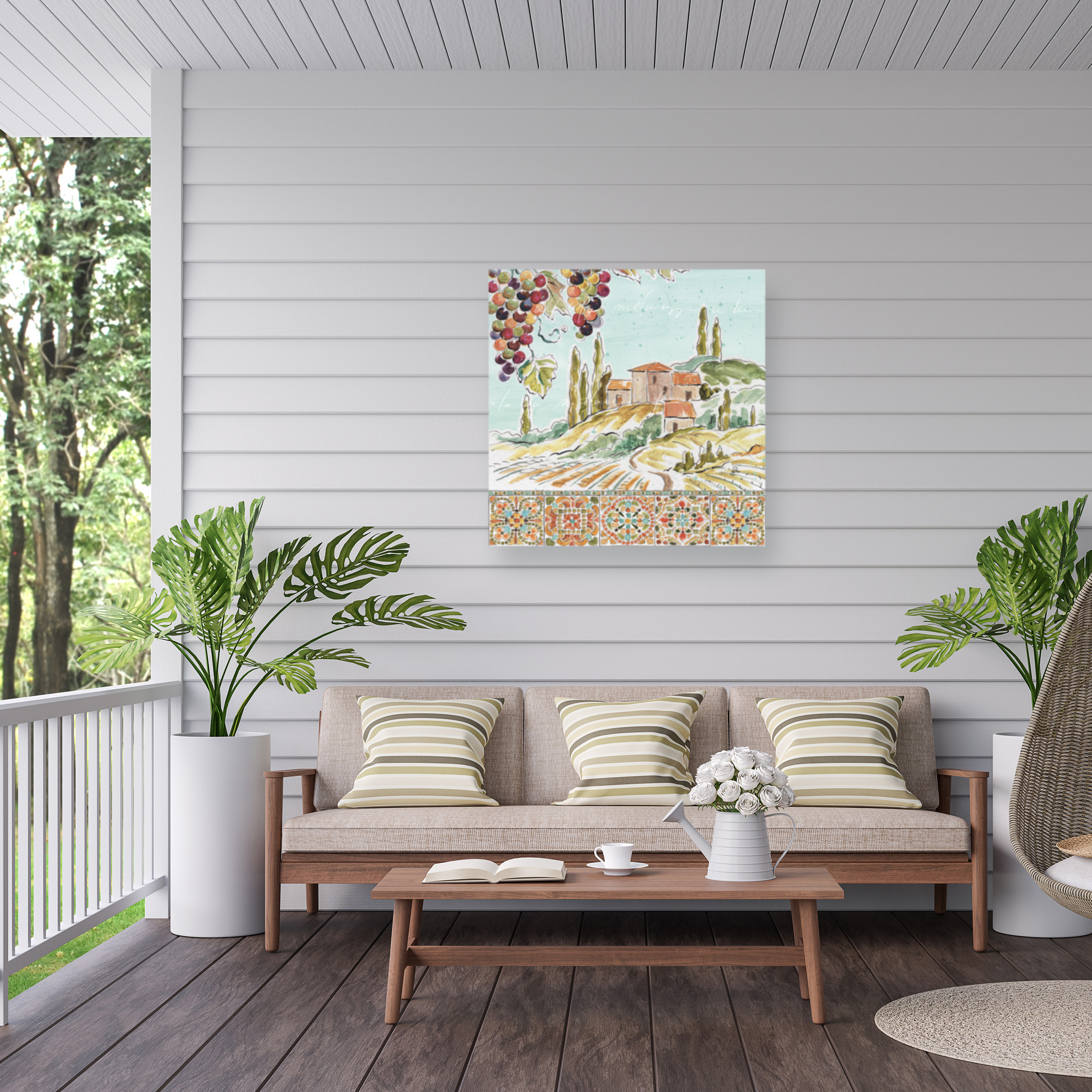 Daphne Brissonnet 'Tuscan Breeze III' Outdoor Canvas 24x32