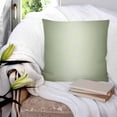 thumbnail image 4 of Sage Green Ombre Throw Pillow Covers, Soft Pillowcases with Invisible Zipper, Modern Gradient Abstract Art Decorative Square Pillow Cushion Covers for Living Room Couch Sofa Bed 26x26 Inches, 4 of 8