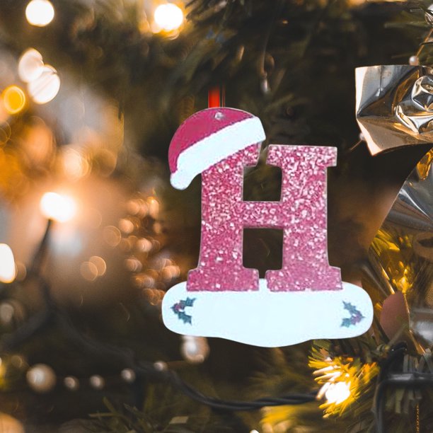 26 English Letter Christmas Hat Pendant