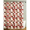 HomeTrends Red & Brown Fabric Shower Curtain, 1 Each