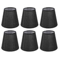 thumbnail image 1 of Lampshade Set of 6 Modern Simple Style Home Decor for Small E14 Bulbs Black-jc, 1 of 5