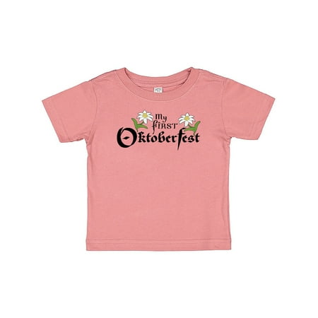 

Inktastic My First Oktoberfest with edelweiss flowers Gift Baby Boy or Baby Girl T-Shirt