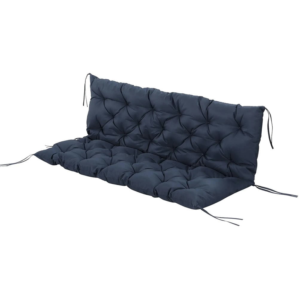 Spaco 59" x 38" Tufted Bench Cushion, Outdoor Furniture, 3-Seater Replacement for Swing Chairr, Patio Sofa/Couch, Dark Gray