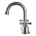 thumbnail image 3 of Vanity Krafters Widespread Bathroom Faucet with Drain Kit Included in Brushed Nickel, VK-CWF039-SS, 3 of 7