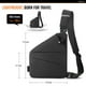 thumbnail image 4 of WANDER PLUS® Bolso Bandolera Antirrobo, Bolso Bandolera Diseño Antirrobo para Viajes, Deporte, Trabajo, 4 of 5