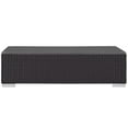 thumbnail image 3 of Modway Convene Aluminum and Rattan Patio Coffee Table in Espresso, 3 of 3