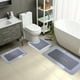 thumbnail image 5 of 3 Piece Bathroom Toilet Mat Set Super Absorbent Dry Washable Non Slip Backing For Safe And Easy Cleaning Perfects For Any Home Hotel Shower Room, 5 of 6
