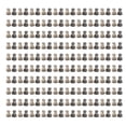 thumbnail image 1 of Button Stud, Round Head 200 Sets Chicago Screws High Hardness Glossy Appearance Widely Used  For Case, 1 of 7