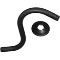thumbnail image 3 of Westbrass 1/2" IPS x 8" S-Shaped Wall Mount Shower Arm with Flange, Matte Black, 3 of 8