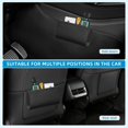 thumbnail image 4 of Car Trash Can, Leather Car Trash Bin Door Organizer with a Roll of Garbage Bag, Foldable Hanging Mini Cars Storage Must Have Essentials Interior Accessories(Black), 4 of 5