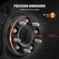 thumbnail image 3 of Separadores de ruedas VEVOR de 5 x 114 mm y 25,4 mm de grosor para Jeep Ford, 4 unidades, 3 of 9