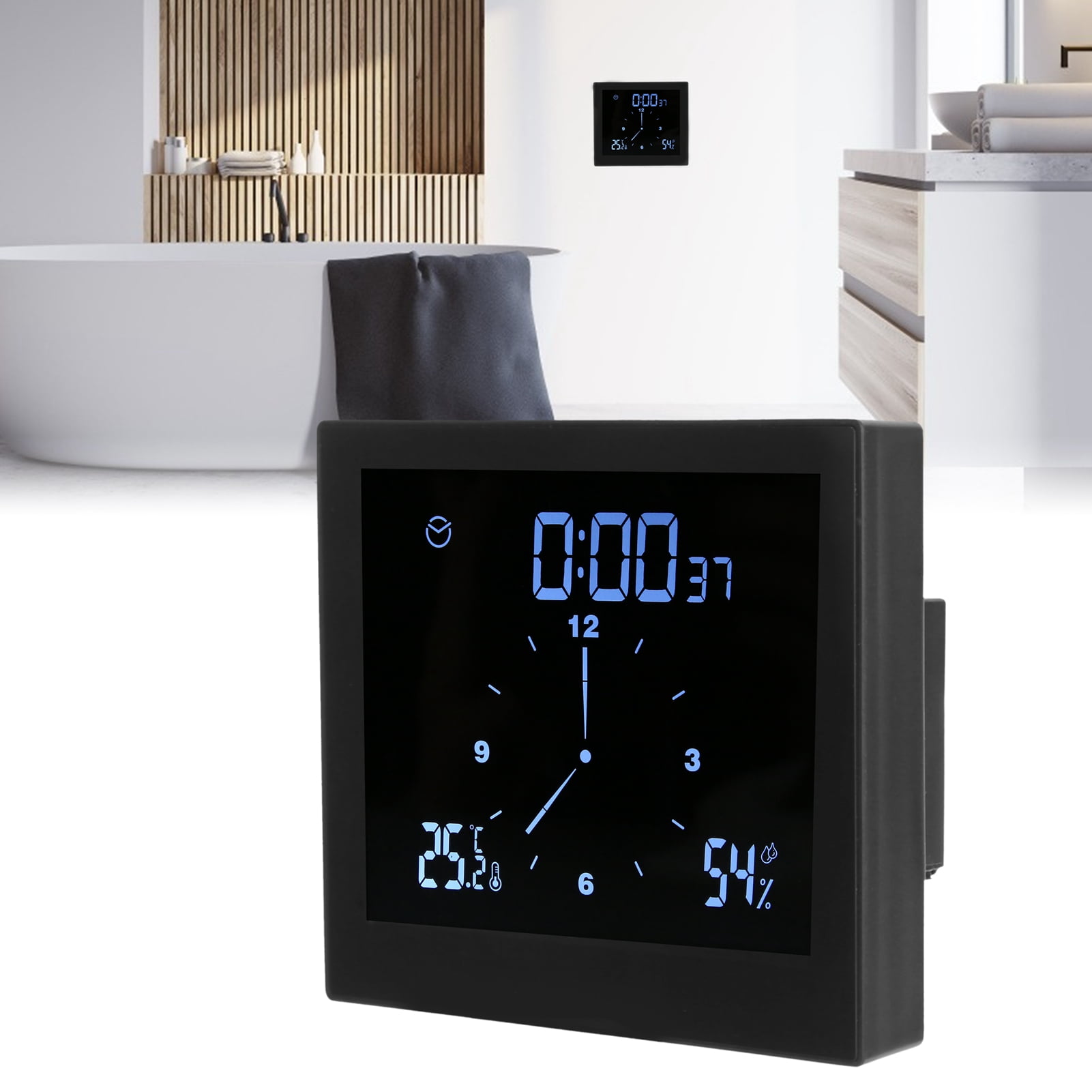 TOPINCN Bathroom Clock,TSWP10 Shower Clock Innovative Timer Waterproof