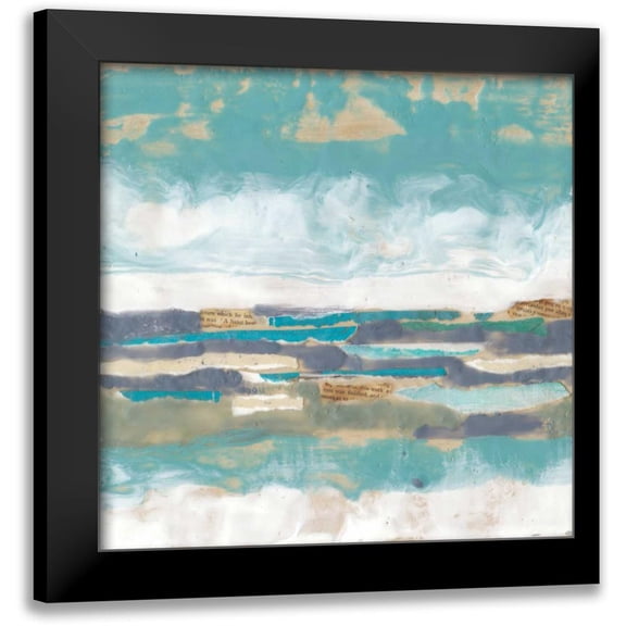 Goldberger, Jennifer 12x12 Black Modern Framed Museum Art Print Titled - Letters from the Sea I