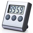 thumbnail image 5 of Mini Digital Timer, 24 Hour Format, Countdown and Stopwatch, for Kitchen, Sports, Study, Meeting, Parking, Medical Treatment Stainless Steel Black, 5 of 5