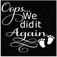 thumbnail image 3 of Oops We Did It Again Shirt, Pregnancy Announcement Shirt, Surprise Pregnancy Announcement (Black, 3X Large), 3 of 6