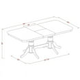thumbnail image 6 of East West Furniture Napoleon 7-piece Wood Table and Dining Chair Set in Cherry, 6 of 7
