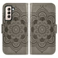 thumbnail image 6 of Compatible with Samsung Galaxy S21 Plus S21+ 5G Wallet Phone Case and Tempered Glass Screen Protector Flip Credit Card Holder Stand Flower Cell Cover for S21+5G S21plus 21S + S 21 21+ G5 Gray, 6 of 9