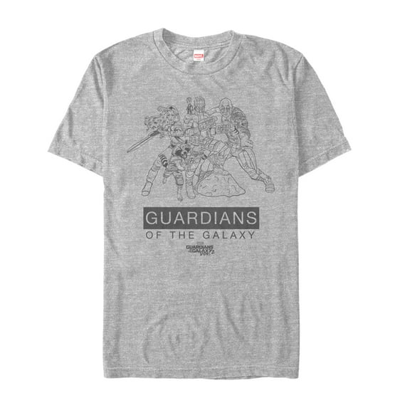 Men's Marvel Guardians of the Galaxy Vol. 2 Team Ready  Graphic Tee Athletic Heather Medium