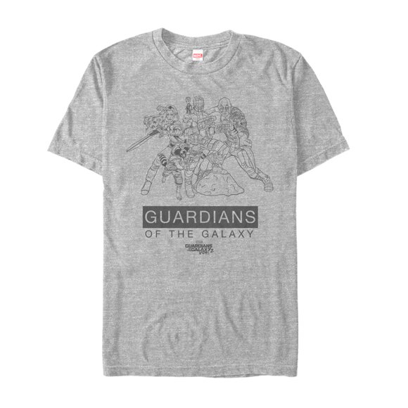 Men's Marvel Guardians of the Galaxy Vol. 2 Team Ready T-Shirt - Athletic Heather - 3X Large