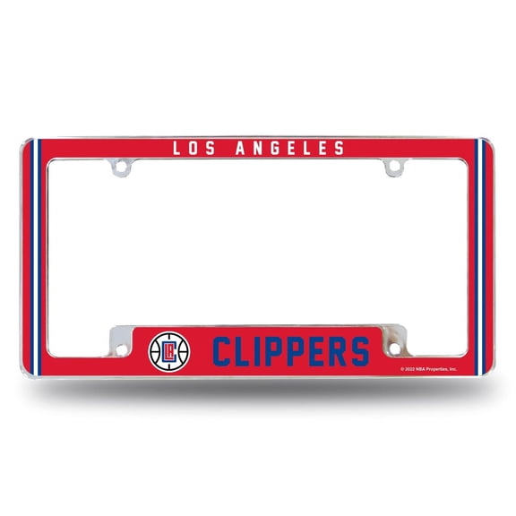 Los Angeles Basketball Clippers Chrome Metal License Plate Frame