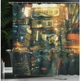 thumbnail image 4 of Ambesonne Landscape Shower Curtain, Metropolitan Colorful, 69"Wx70"L, Multicolor, 4 of 5