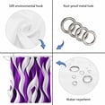 thumbnail image 4 of Purple White Moire Long Shower Curtain Set, Waterproof Shower Curtains for Bathroom, Modern Abstract Art Washable Fabric Cloth Bath Curtain for Bathtub Decoration with Hooks 72x84 Inches, 4 of 6