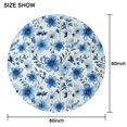 thumbnail image 6 of Pioneer Flower Floral Print Pattern Round Tablecloth 60"x60",Wrinkle Wipeable Table Cloth for Kitchen Dining Room Picnic Patio Party, 6 of 6
