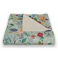 thumbnail image 3 of Creative Products Mother's Day Blue Florals 50 x 60 Coral Fleece Blanket, 3 of 3