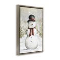 thumbnail image 3 of Stupell Industries Traditional Snowman in Clearing Brown Framed Floater Canvas Wall Art, design by Dogwood Portfolio, 31 x 21, 3 of 9