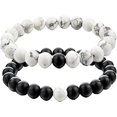 thumbnail image 1 of GHSDFBB Long Distance Relationship Bracelets Gemstone Matching Set Beaded Bracelet 8mm (2pcs), 1 of 6