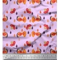 thumbnail image 1 of Soimoi Silk Fabric Leaves & Bird Kids Print Fabric by The Yard 42 Inch Wide, 1 of 1