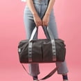 thumbnail image 4 of Bolsa de gimnasio Bolsillos de fitness Organizador de ropa impermeable para yoga Soporte de almacenamiento de equipaje portátil de viaje, Gris seitruly AP004057-04, 4 of 7